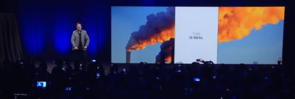 Person giving presentation to an audience