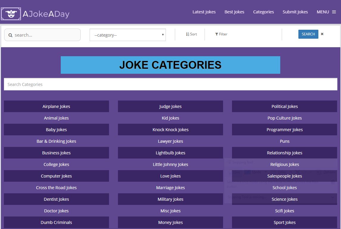 AJokeADay Categories
