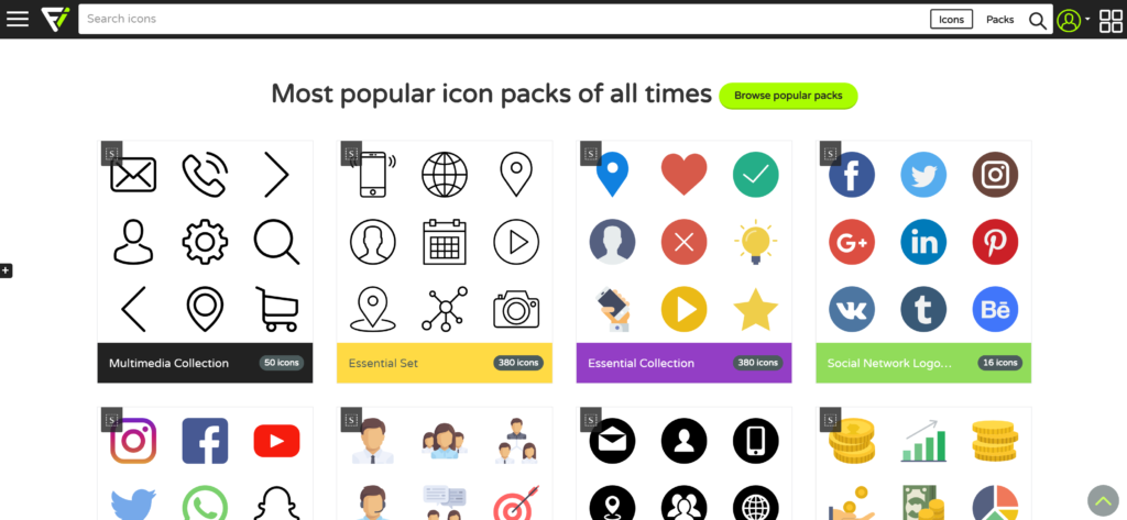 PowerPoint icons for presentations