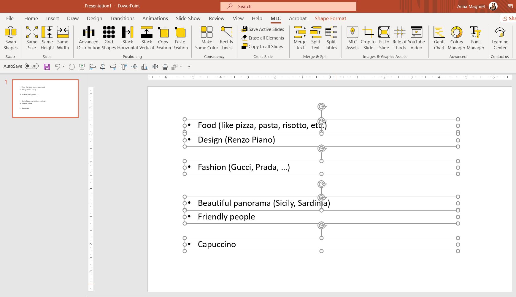 Eye Path Control for Presentations